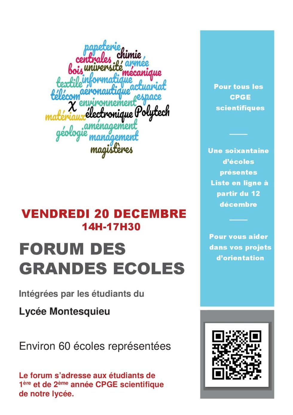 Forum De Pr Sentation Des Grandes Coles D Cembre Lyc E