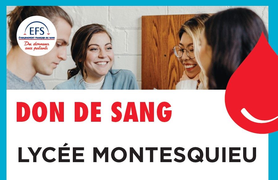 All We Need Is Blood: Donnez votre sang le 28 mars au lycée Montesquieu